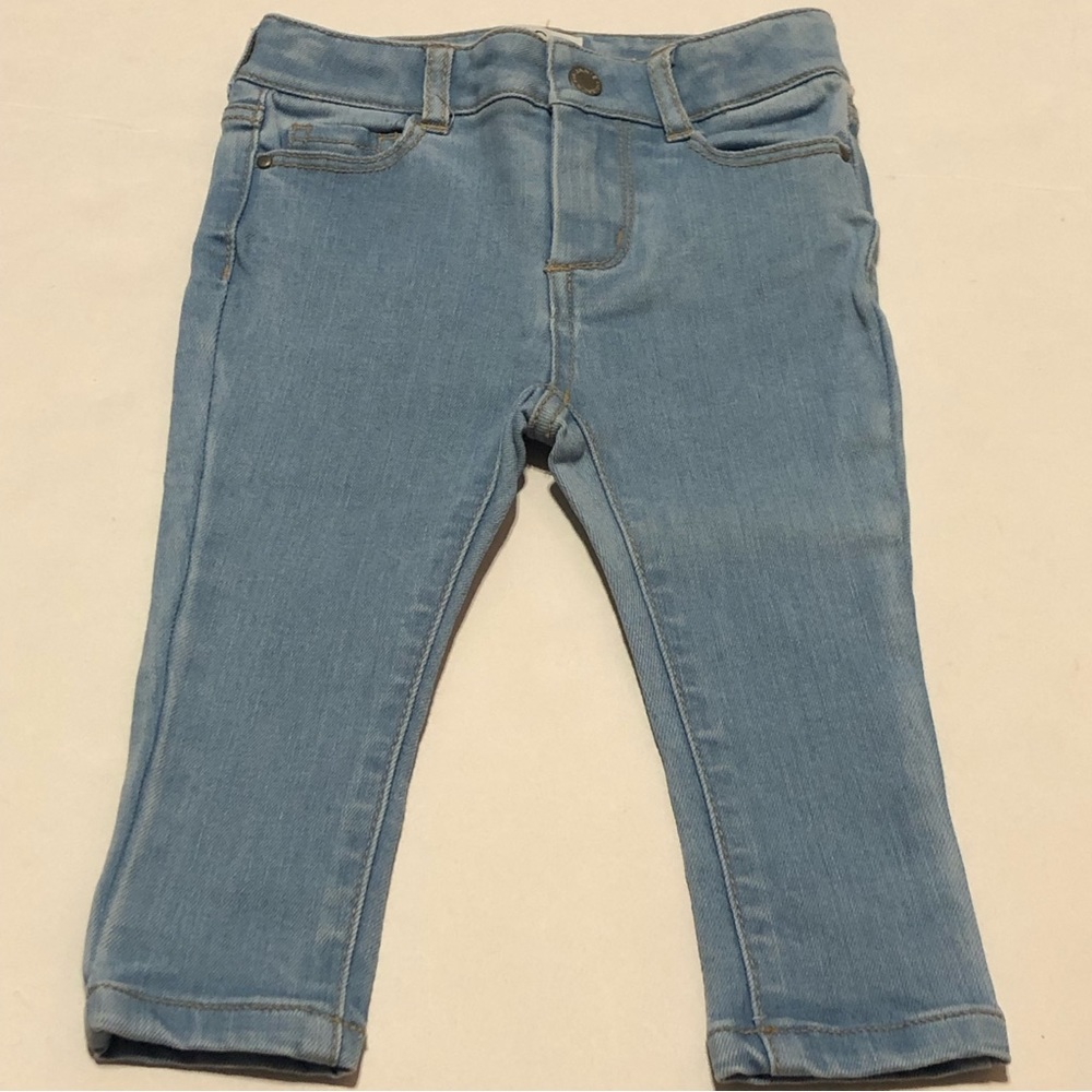 Jack Denim By Janie And Jack Light Wash Jeans Adjustable Waist Size 12-18 M